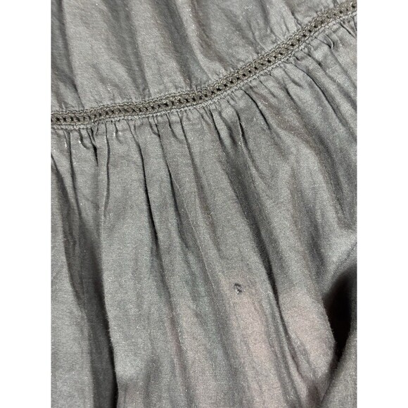 Free People Sunbeams Off Shoulder Mini Dress Black Small Embroidered Ruffled - Picture 13 of 16